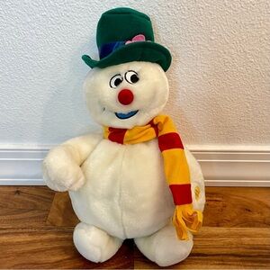 Gemmy Frosty The Snowman Singing Dancing Plush 12 Inch Rare Green Hat Vintage